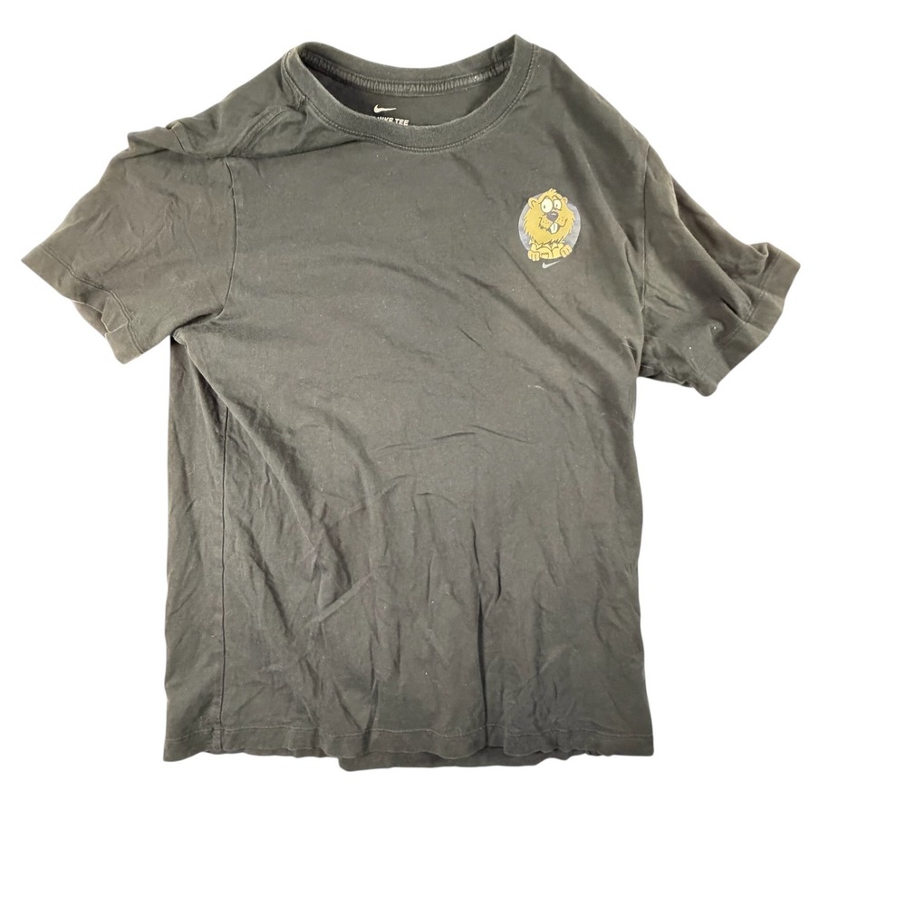 Nike SB Graphic T-Shirt Mens Large Black Good Beaver Pennant Skateboarding Tee